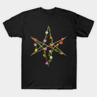 Hexagram - Flowers T-Shirt